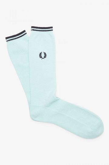 Blue Fred Perry Tipped Men's Socks | PH 1173DFMN